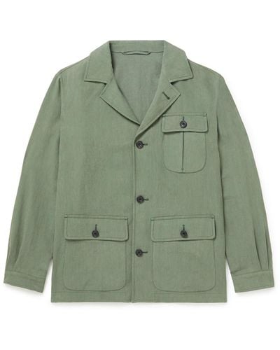 Kingsman Linen Chore Jacket - Green