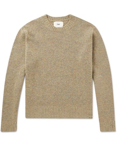 Folk Chain Knitted Sweater - Natural