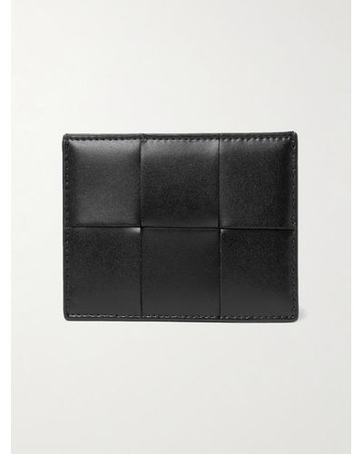 Bottega Veneta Intrecciato Leather Cardholder - Schwarz