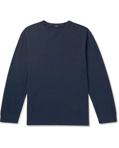 Aspesi Supima Cotton-jersey T-shirt - Blue