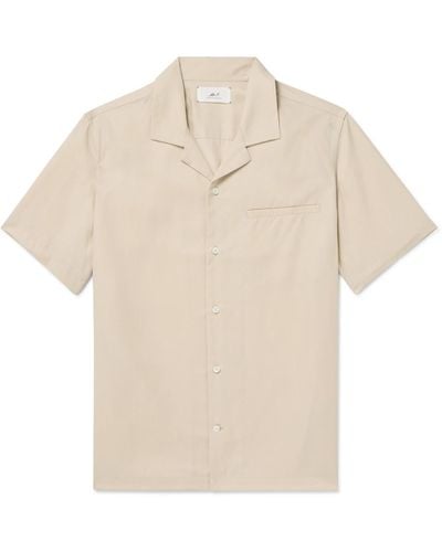 MR P. Camp-collar Lyocell-twill Shirt - Natural