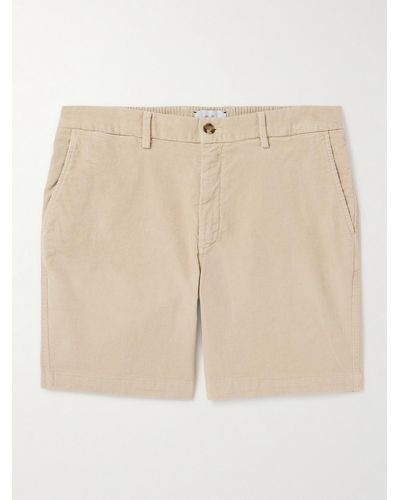 MR P. Straight-leg Organic Cotton-blend Corduroy Shorts - Natural
