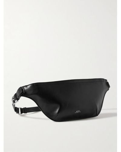 A.P.C. Nino Medium Recycled-faux Leather Belt Bag - Black