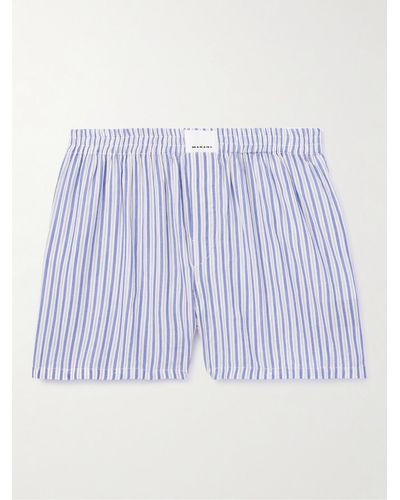 Isabel Marant Barny Striped Boxer Shorts - Blue
