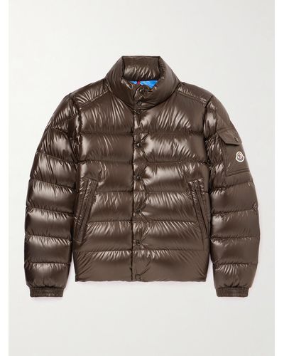 Moncler Lule Logo-appliquéd Quilted Shell Down Jacket - Brown
