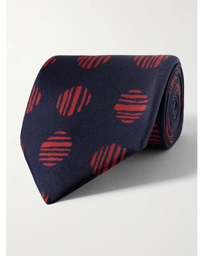 Charvet Krawatte aus bedrucktem Seiden-Twill - Blau