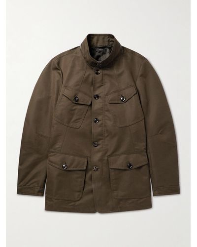 Tom Ford Cotton-blend Tech-canvas Jacket - Brown
