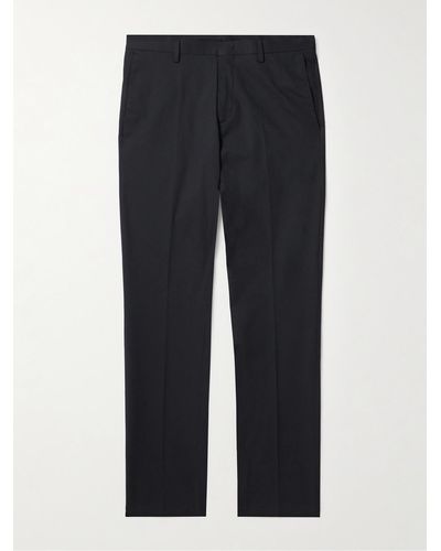 Paul Smith Tapered Organic-cotton Twill Pants - Blue