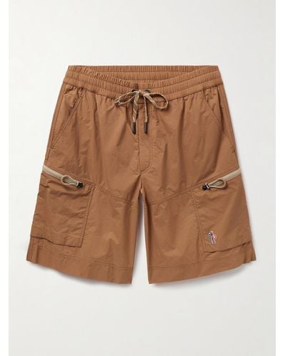 3 MONCLER GRENOBLE Straight-leg Logo-appliquéd Ripstop Cargo Shorts - Brown