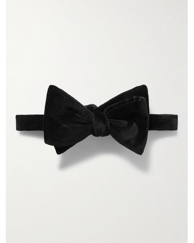 Paul Smith Self-tie Cotton-velvet Bow Tie - Black