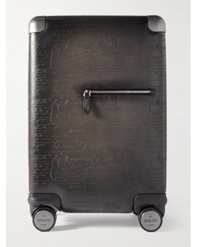 Berluti Formula 1005 Scritto Venezia Leather Suitcase - Grey