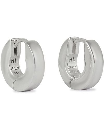 Hatton Labs Edge Silver Hoop Earrings - White