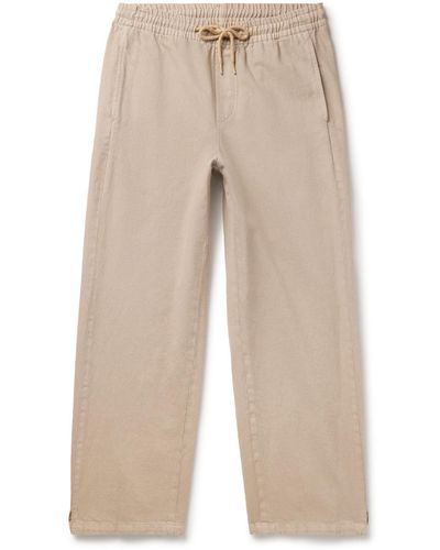 A.P.C. Vincent Straight-leg Cotton-twill Drawstring Pants - Natural