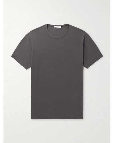 MR P. T-Shirt aus Biobaumwoll-Jersey in Stückfärbung - Grau