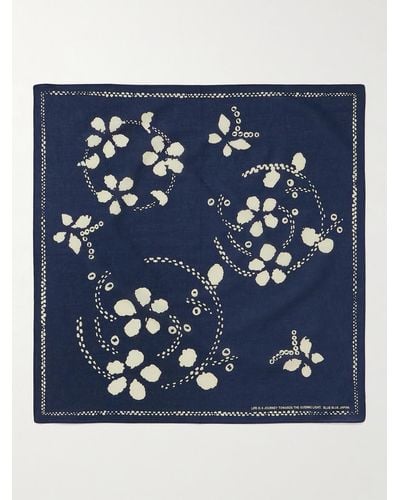 Blue Blue Japan Tuch aus bedruckter Baumwolle - Blau