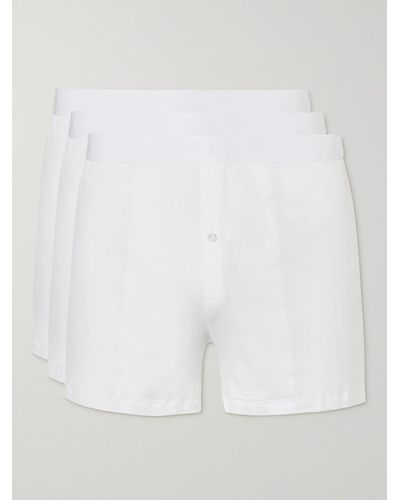 CDLP Three-pack Slim-fit Stretch-lyocell Boxer Shorts - White