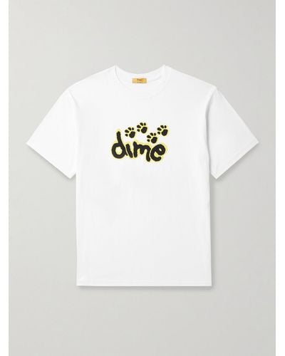 Dime Pawz Logo-print Cotton-jersey T-shirt - White