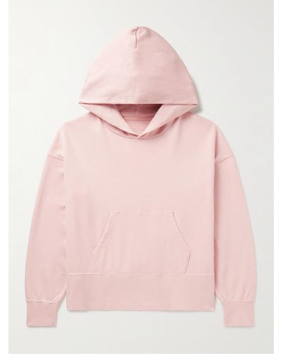 Visvim Cotton And Cashmere-blend Jersey Hoodie - Pink