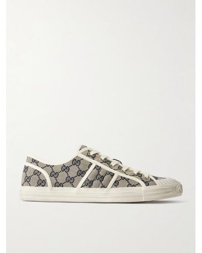 Gucci Julio Sneakers aus Canvas mit Logomuster - Weiß