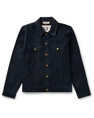 Nudie Jeans Robby Nubuck Jacket - Blue