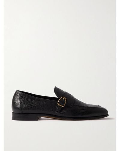 Tom Ford Sean Buckled Full-grain Leather Penny Loafers - Black