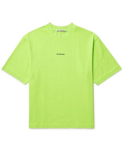 Acne Studios Logo-print Cotton-jersey T-shirt - Green