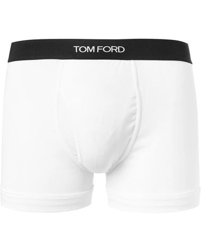Tom Ford Two-pack Stretch-cotton Boxer Briefs - White