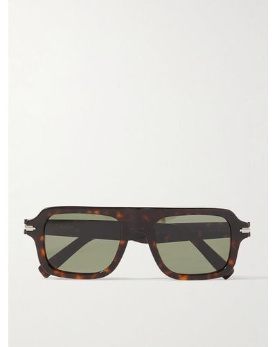 Dior DiorBlackSuit N2I Sonnenbrille mit eckigem Rahmen aus Azetat in Schildpattoptik - Mehrfarbig
