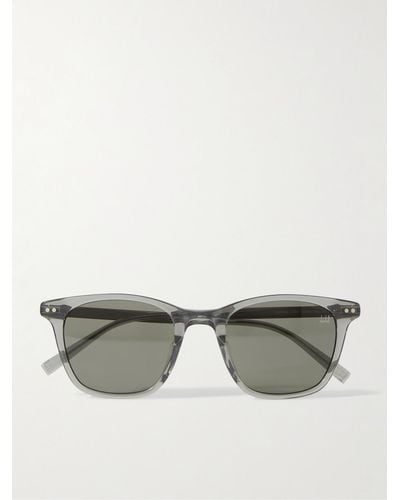 Dunhill Square-frame Acetate And Gold-tone Sunglasses - Grey