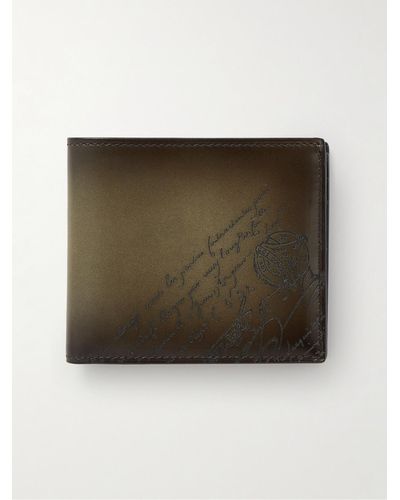 Berluti Makore Neo Scritto Venezia Leather Billfold Wallet - Natural