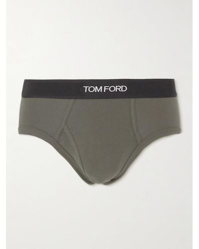 Tom Ford Slip aus Stretch-Baumwolle - Grau