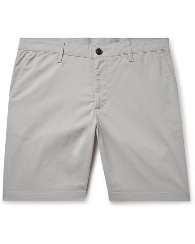Faherty Movementtm Straight-leg Organic Cotton-blend Shorts - Gray