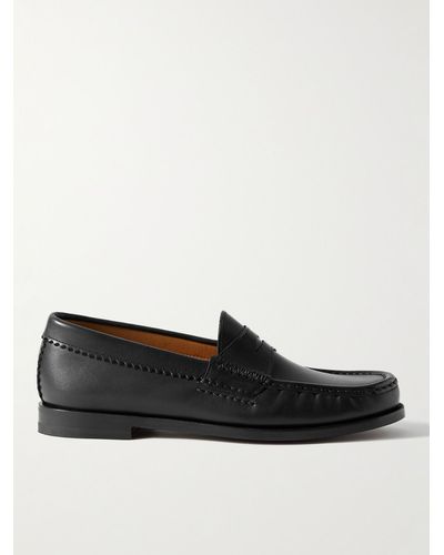 Yuketen Rob's Leather Penny Loafers - Black