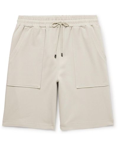 Zimmerli of Switzerland Straight-leg Stretch-modal And Cotton-blend Jersey Drawstring Shorts - Natural