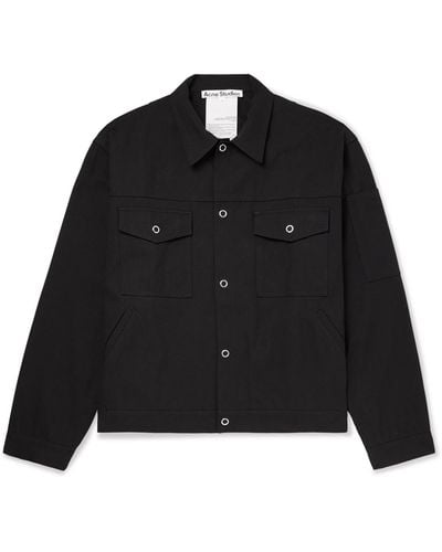 Acne Studios Cotton-blend Twill Overshirt - Black