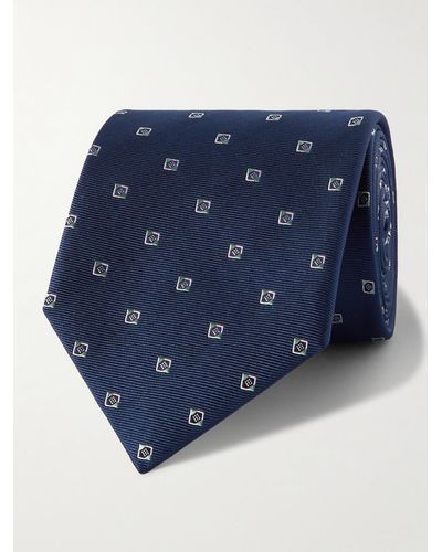 Brioni Krawatte aus Seiden-Jacquard - Blau