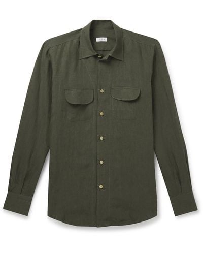 De Petrillo Linen Shirt - Green