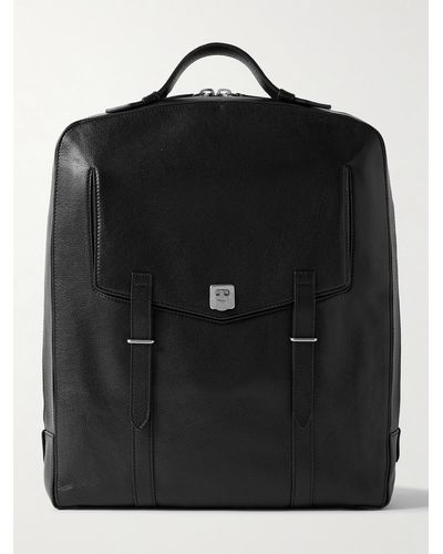 Metier Rider Full-grain Leather Backpack - Black