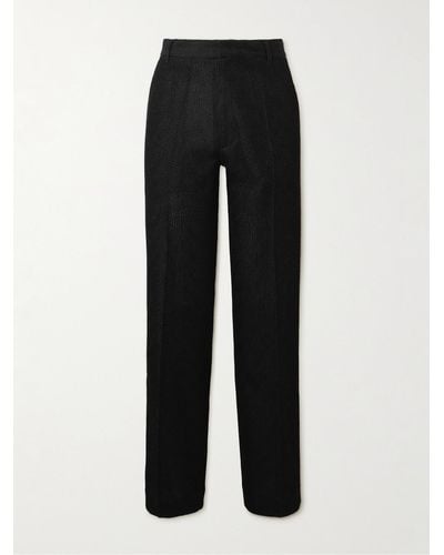Missoni Straight-leg Knitted Cotton Trousers - Black