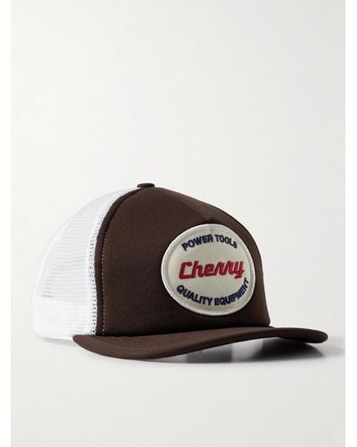 CHERRY LA Power Tools Logo-appliquéd Twill And Mesh Trucker Cap - Brown