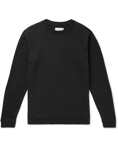 Folk Rivet Loopback Cotton-jersey Sweatshirt - Black