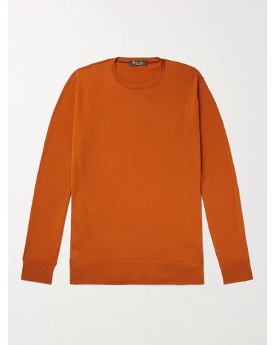 Loro Piana Wish® Virgin Wool Sweater - Orange