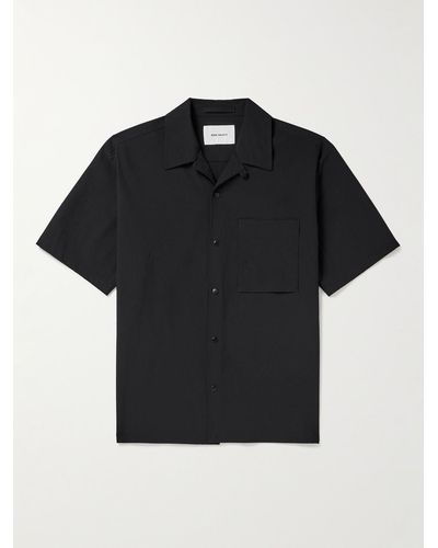 Norse Projects Camicia in voile Carsten Travel Light - Nero