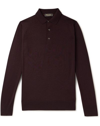 Loro Piana Slim-fit Wish Virgin Wool Polo Shirt - Purple