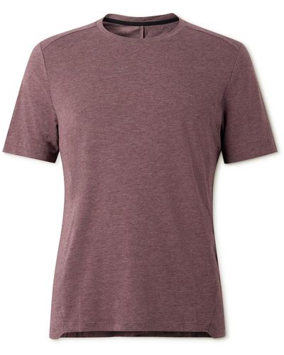 On Shoes Active-t Stretch Cott And Model-blend Jersey T-shirt - Purple