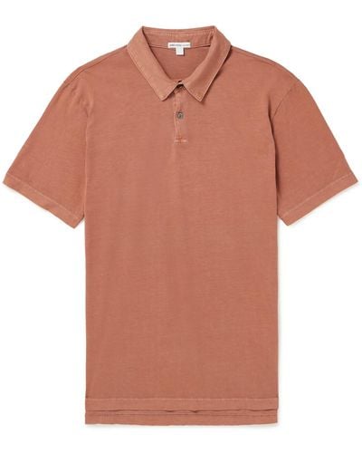 James Perse Supima Cotton-jersey Polo Shirt - Orange
