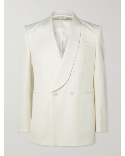 Alexander McQueen Double-breasted Wool-twill Suit Jacket - White