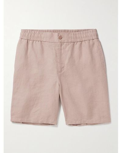 Orlebar Brown Cornell schmal geschnittene Shorts aus Leinen - Pink