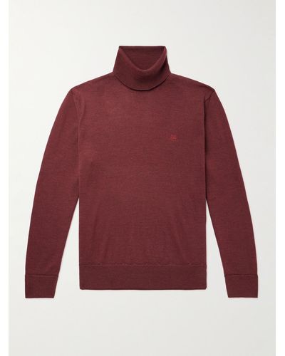 Etro Logo-embroidered Wool Rollneck Sweater