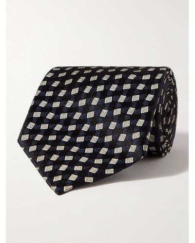 Charvet 8.5cm Silk-jacquard Tie - Black